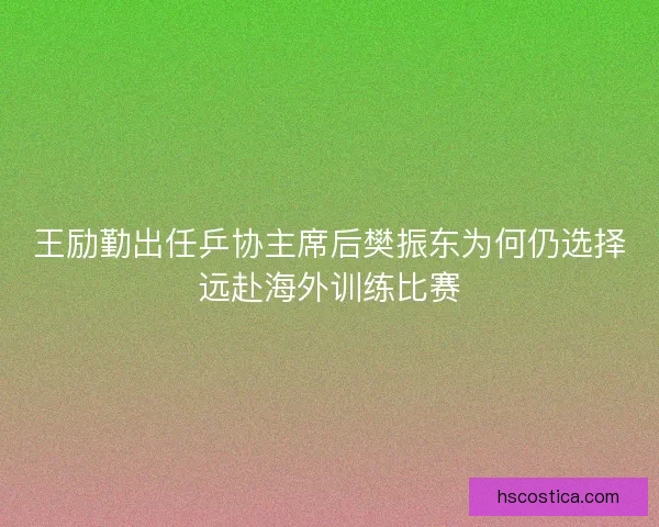 王励勤出任乒协主席后樊振东为何仍选择远赴海外训练比赛